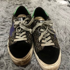 Golden Goose Glitter Super Star Low-Top Sneakers Size 37